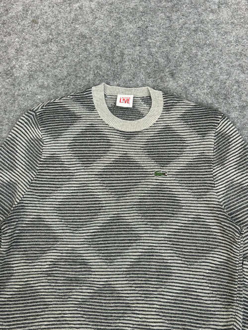 LACOSTE DIAMOND BLOCKED PATTERN SWEATER